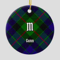 Clan Gunn Tartan Ceramic Ornament