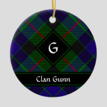 Clan Gunn Tartan Ceramic Ornament