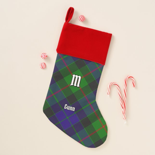 Clan Gunn Tartan Christmas Stocking (Front)