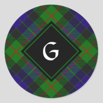 Clan Gunn Tartan Classic Round Sticker