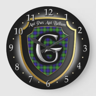 Clan Gunn Tartan Clock