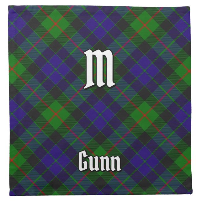 Clan Gunn Tartan Cloth Napkin (Front)
