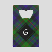 Clan Gunn Tartan Credit Card Bottle Opener