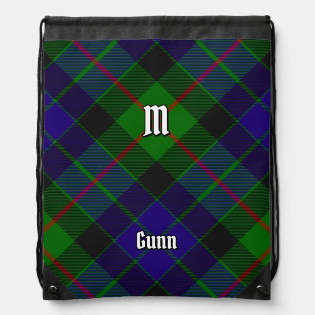 Clan Gunn Tartan Drawstring Bag (Front)