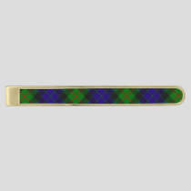 Clan Gunn Tartan Gold Finish Tie Bar