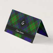 Clan Gunn Tartan Horizontal Folded Business Card