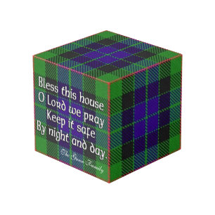 Clan Gunn Tartan House Blessing Cube