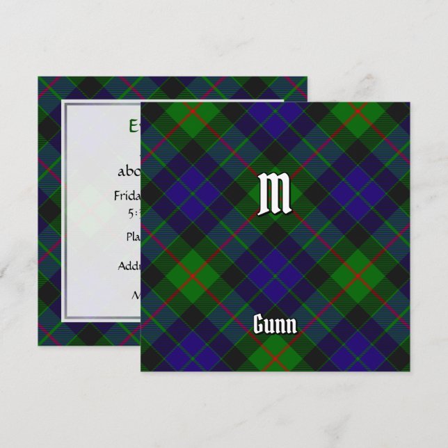 Clan Gunn Tartan Invitation (Front/Back)