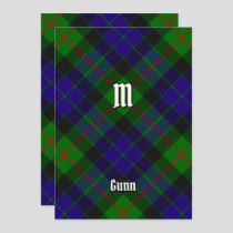 Clan Gunn Tartan Invitation