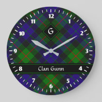 Clan Gunn Tartan Large Clock