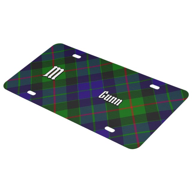 Clan Gunn Tartan License Plate (Side)