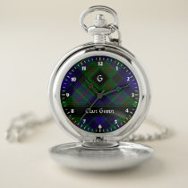 Clan Gunn Tartan Pocket Watch