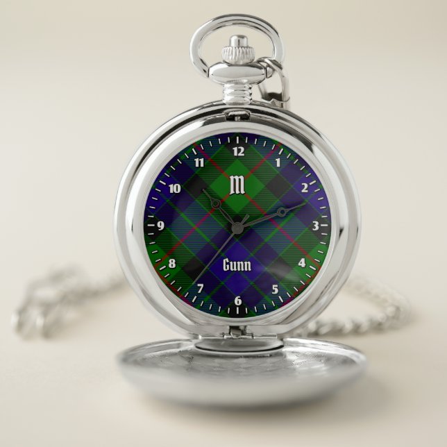 Clan Gunn Tartan Pocket Watch (Inside)