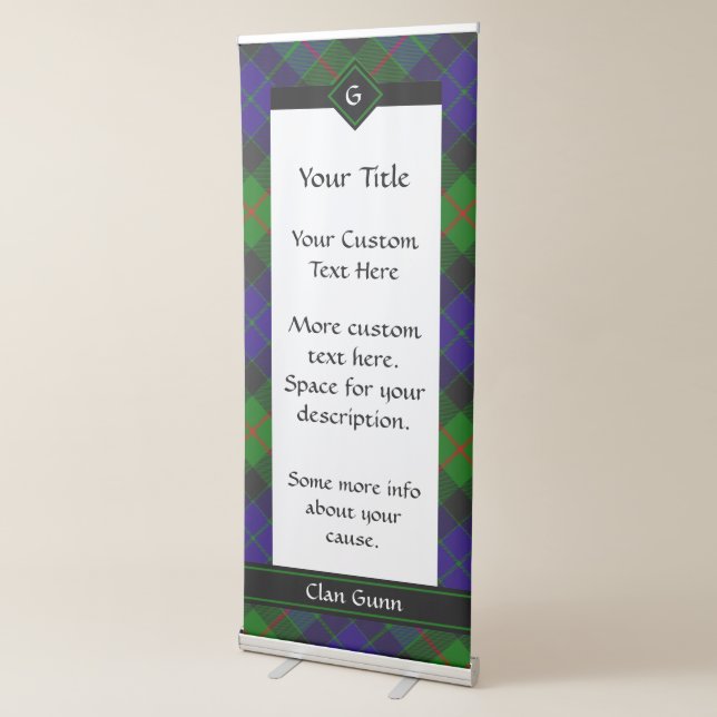 Clan Gunn Tartan Retractable Banner (3/4)