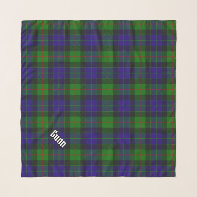 Clan Gunn Tartan Scarf (Front (Horizontal))