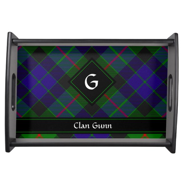 Clan Gunn Tartan Serving Tray (Front)