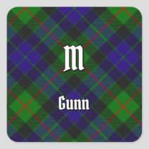 Clan Gunn Tartan Square Sticker