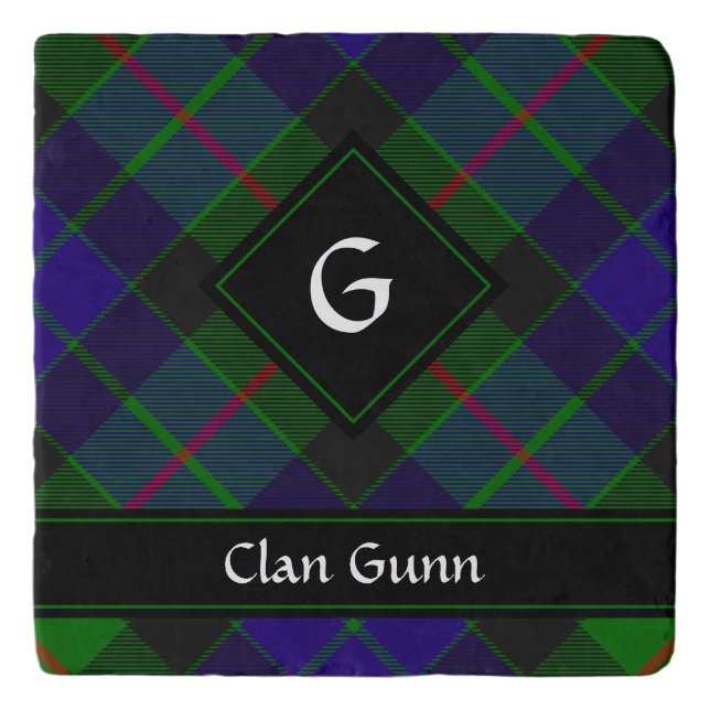 Clan Gunn Tartan Trivet (Front)