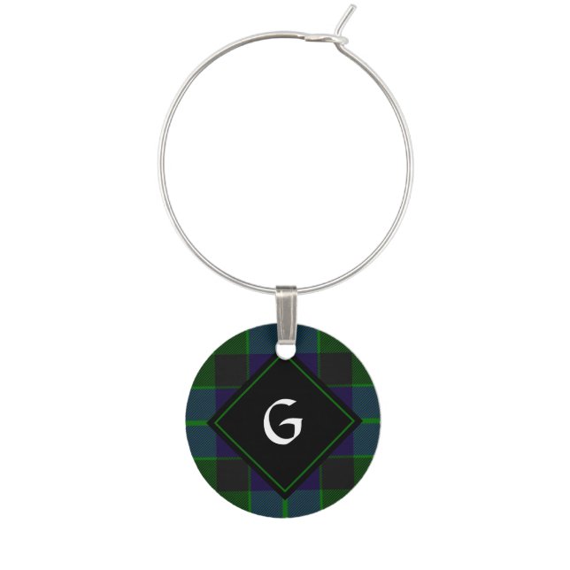 Clan Gunn Tartan Wine Charm (Front)