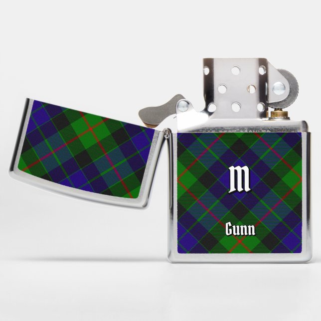 Clan Gunn Tartan Zippo Lighter (Opened)