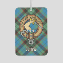 Clan Guthrie Crest over Tartan Air Freshener