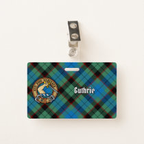 Clan Guthrie Crest over Tartan Badge