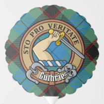 Clan Guthrie Crest over Tartan Balloon