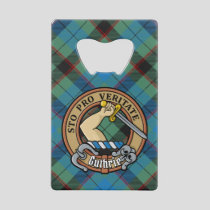 Clan Guthrie Crest over Tartan Credit Card Bottle Opener