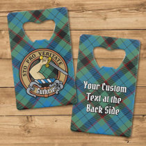 Clan Guthrie Crest over Tartan Credit Card Bottle Opener
