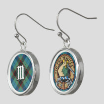 Clan Guthrie Crest over Tartan Earrings