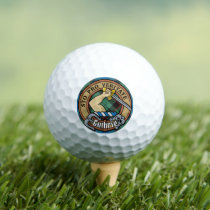 Clan Guthrie Crest over Tartan Golf Balls