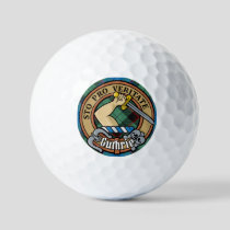 Clan Guthrie Crest over Tartan Golf Balls