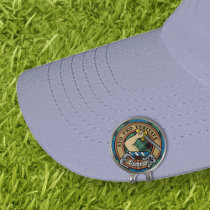 Clan Guthrie Crest over Tartan Golf Hat Clip