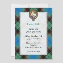 Clan Guthrie Crest over Tartan Invitation
