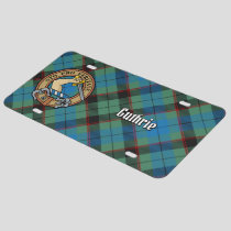 Clan Guthrie Crest over Tartan License Plate