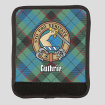 Clan Guthrie Crest over Tartan Luggage Handle Wrap