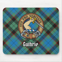 Clan Guthrie Crest over Tartan Mouse Pad