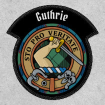 Clan Guthrie Crest over Tartan Patch