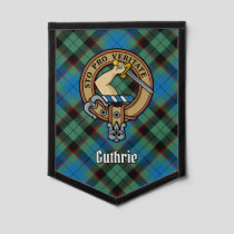 Clan Guthrie Crest over Tartan Pennant