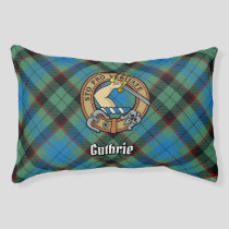 Clan Guthrie Crest over Tartan Pet Bed