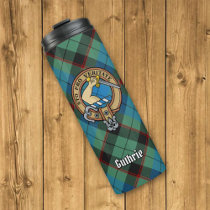 Clan Guthrie Crest over Tartan Thermal Tumbler