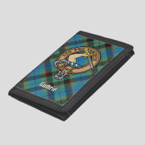 Clan Guthrie Crest over Tartan Trifold Wallet