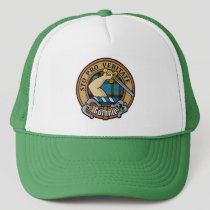 Clan Guthrie Crest over Tartan Trucker Hat