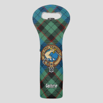 Clan Guthrie Crest over Tartan Wine Bag