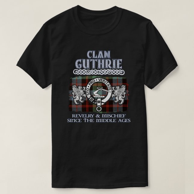 Clan Guthrie crest Scottish clans Scottish surname T-Shirt (Design Front)