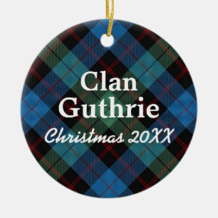 Clan Guthrie Scottish Tartan Ceramic Ornament
