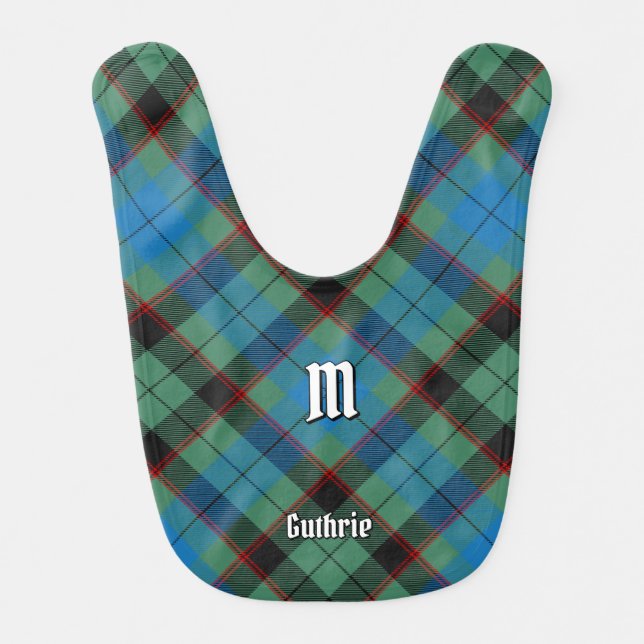 Clan Guthrie Tartan Baby Bib (Front)