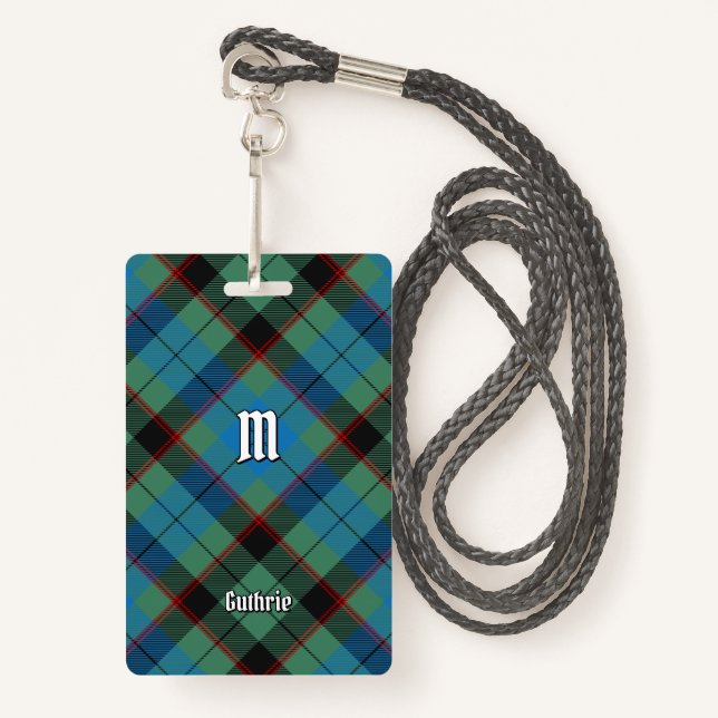 Clan Guthrie Tartan Badge (Front with Lanyard)