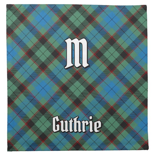 Clan Guthrie Tartan Cloth Napkin (Front)