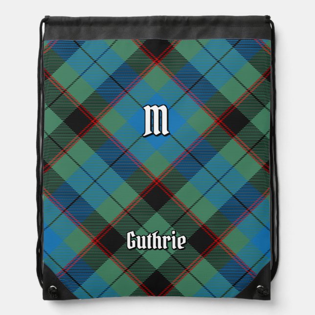 Clan Guthrie Tartan Drawstring Bag (Front)